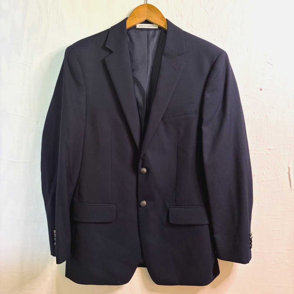 Joseph Abboud Heritage Blazer Mens 38R Blue Reda Super 110s Wool Sport Coat